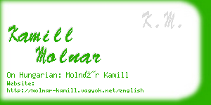 kamill molnar business card
